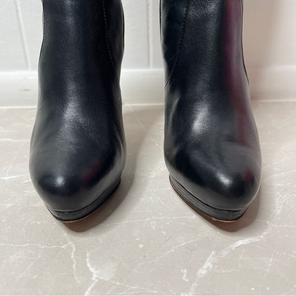 Michael Kors Black Leather Caroline Tall Boots With Box - Picture 8 of 16